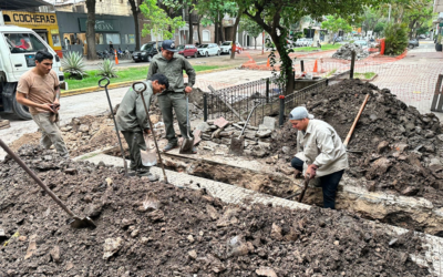 Reemplazo de una línea subterránea en el centro de Resistencia